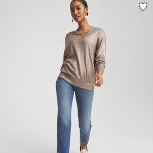 Chico’s Pull on Jeggings Embroidered Ankle Winter Sky Indigo 6R, NWT